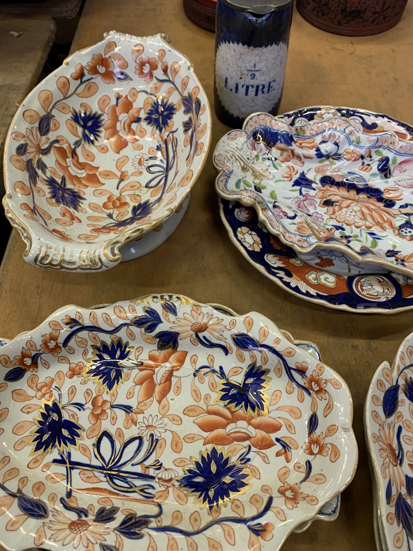 Quantity of 19th Century Mason's decorative ironstone china and a19th Century jug - Image 4 of 4