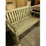 Wooden slatted bench