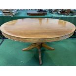 Mahogany oval topped dining table