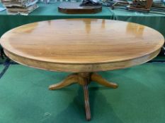 Mahogany oval topped dining table