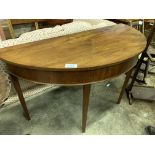 Mahogany demi-lune side table