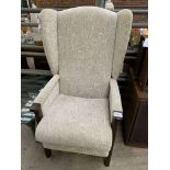 Modern upholstered wingback chair