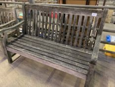 Slatted teak garden bench. This item carries VAT.