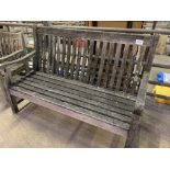 Slatted teak garden bench. This item carries VAT.