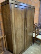 Mahogany double wardrobe.