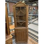 Pine corner cabinet. This item carries VAT.