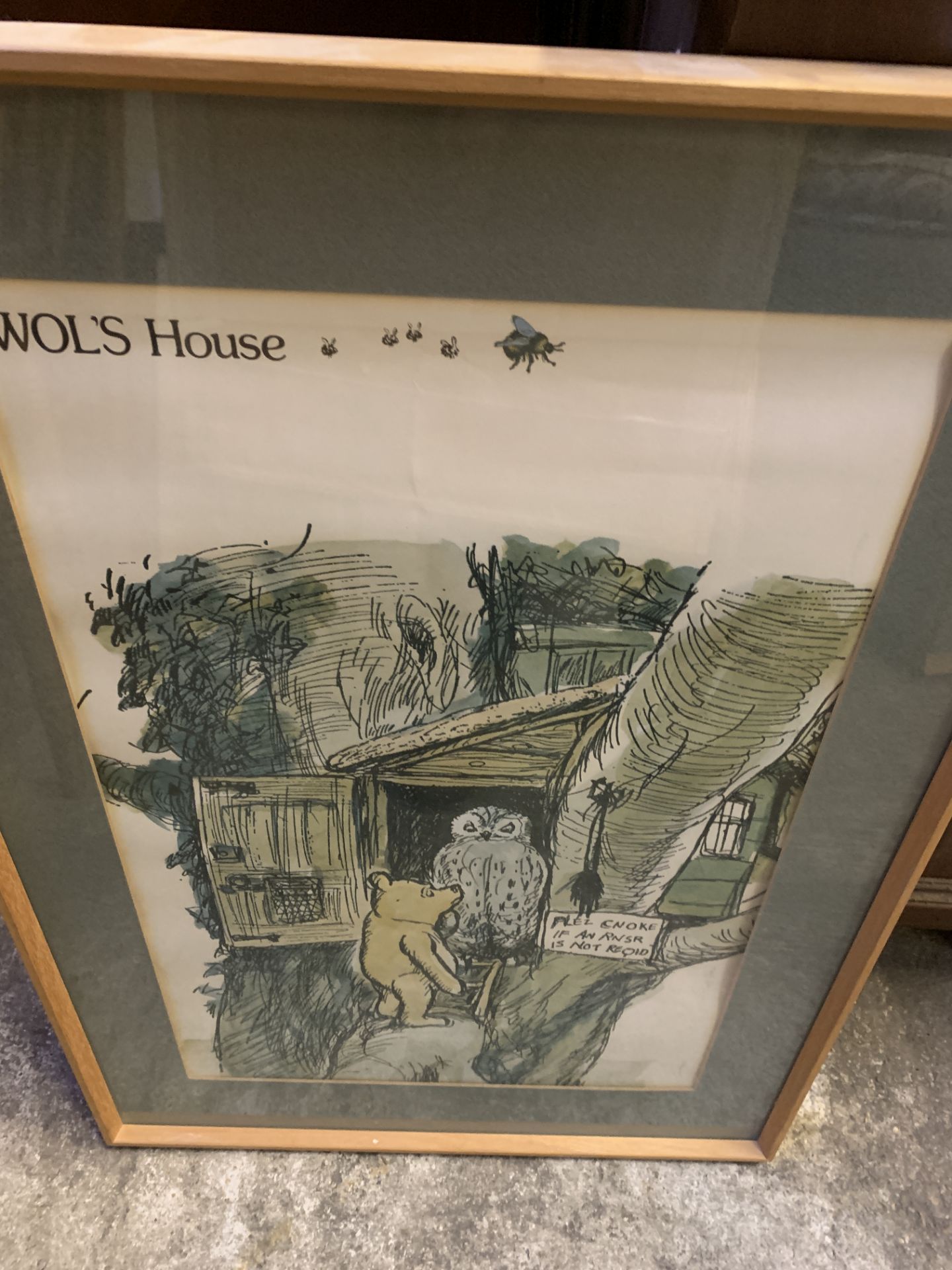 Large Winnie the Pooh print entitled "Wols House". - Image 2 of 3