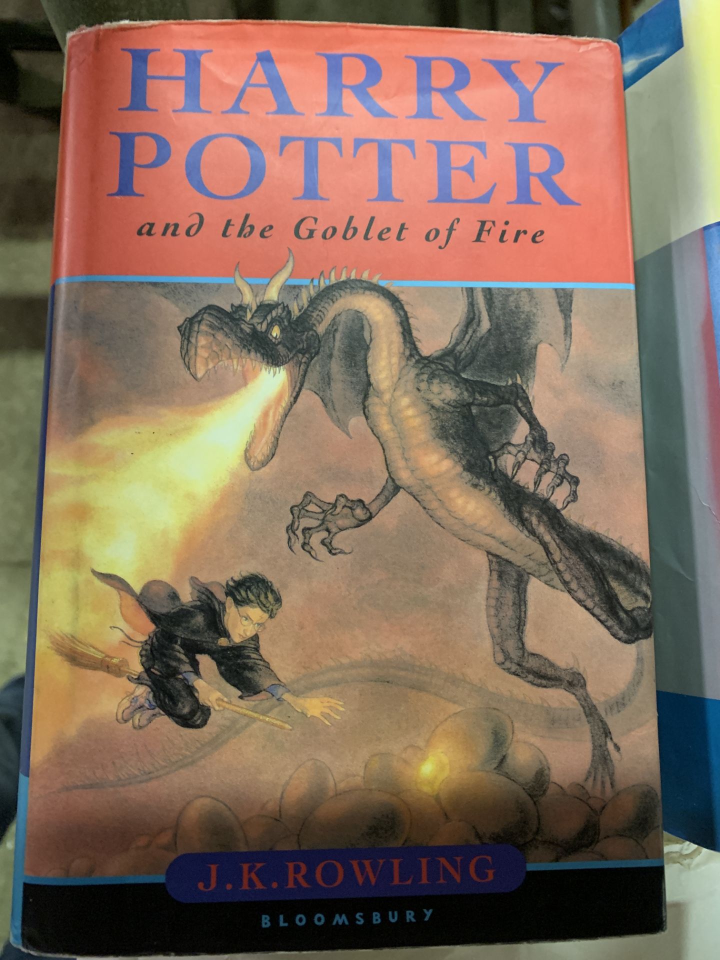 Harry Potter and the Goblet of Fire, by J K Rowling, First Edition, hard back with dust jacket.