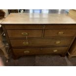Oak former chest of 2 over 2 drawers