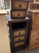 Hardwood chest of five drawers