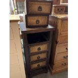 Hardwood chest of five drawers