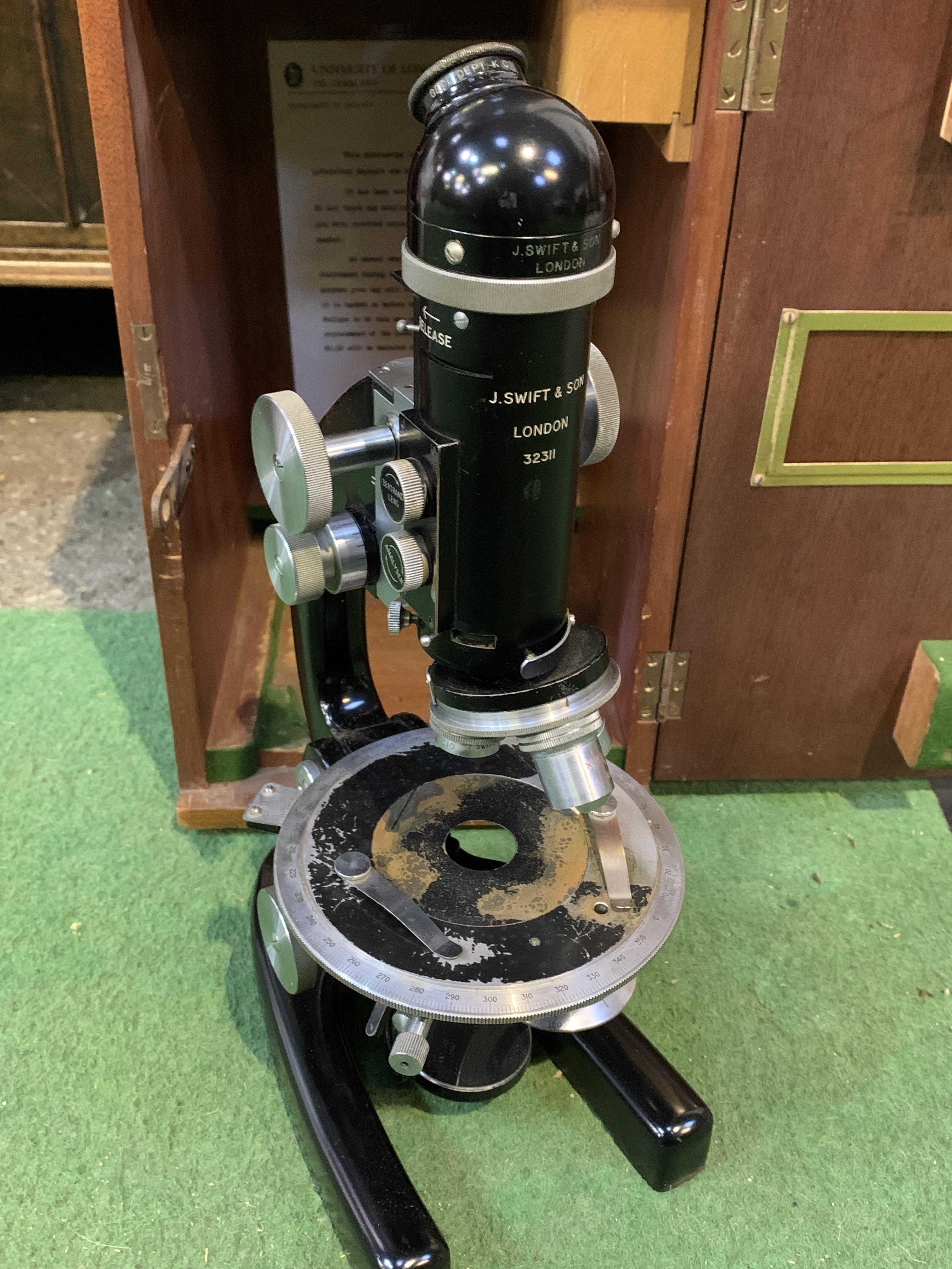 J Swift and Son Microscope and case - Image 2 of 2