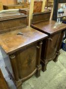 Pair of mahogany bedside cabinets