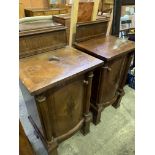 Pair of mahogany bedside cabinets