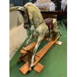 Rocking horse on pine swing stand, by Haddon Rockers