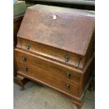 Flame mahogany veneer bureau