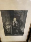 Large framed and glazed engraving portrait of The Lord Chancellor Cottenham.