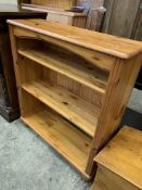 Pine open bookcase