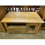 Laminated oak low media unit