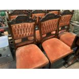 Set of six mahogany framed Victorian dining chairs