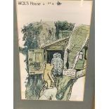 Large Winnie the Pooh print entitled "Wols House".