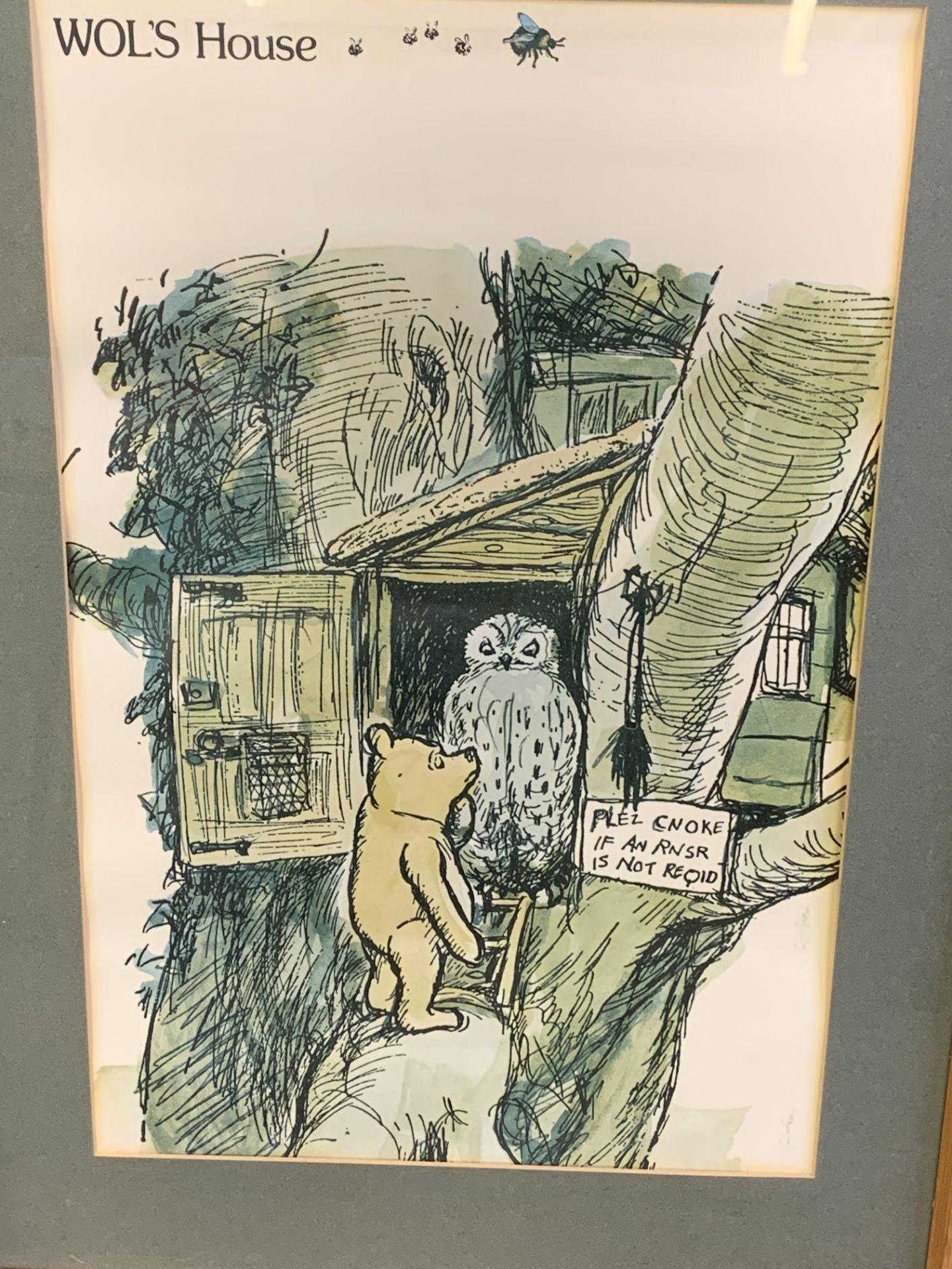 Large Winnie the Pooh print entitled "Wols House".