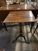 Mahogany dropside table and a tilt-top wine table