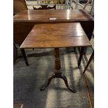 Mahogany dropside table and a tilt-top wine table