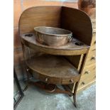 Mahogany corner three tier washstand