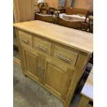 Small laminated oak sideboard