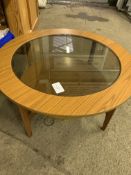 Retro style circular coffee table