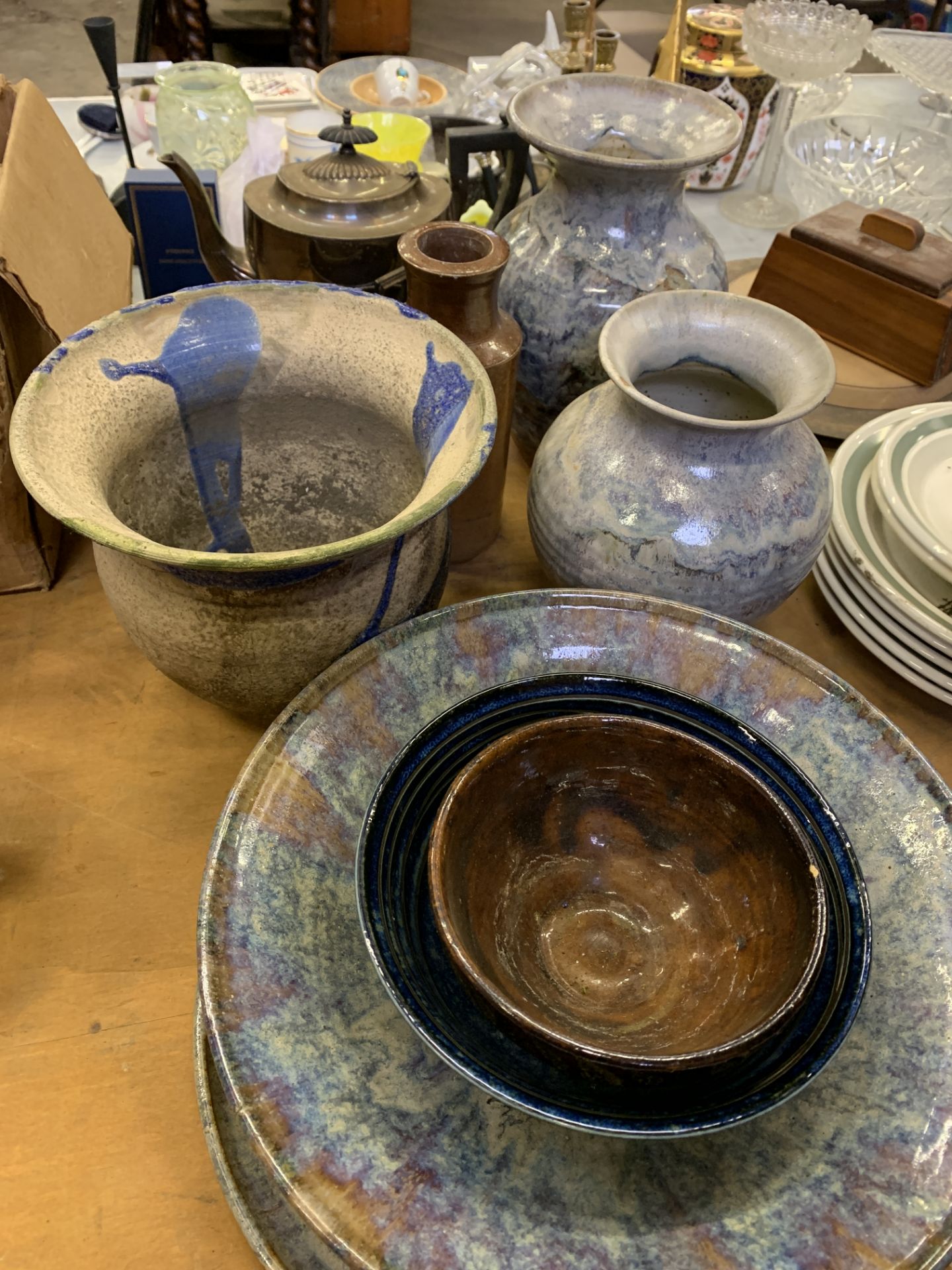 Various items of art pottery.