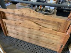 Pine double bed frame