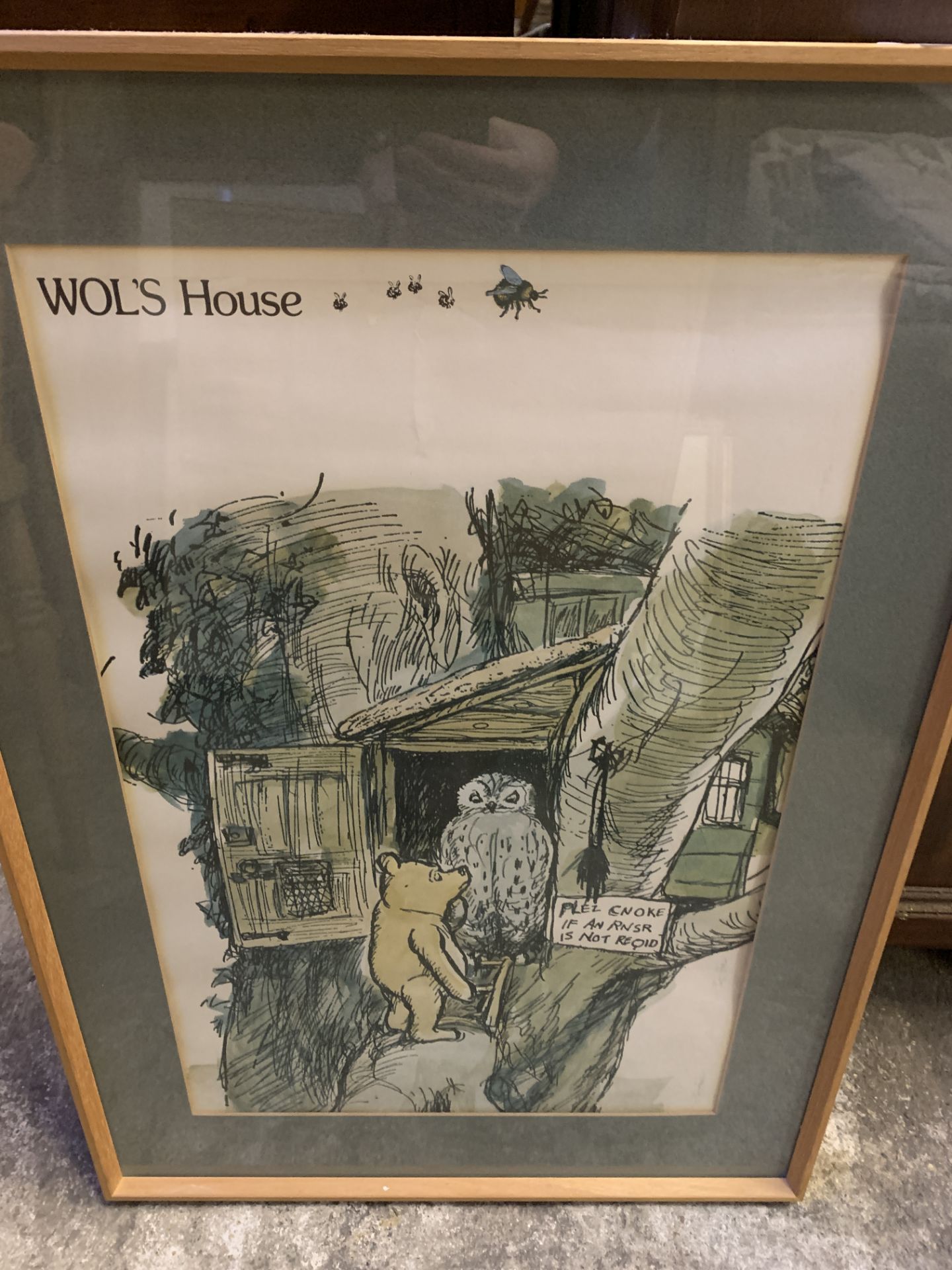 Large Winnie the Pooh print entitled "Wols House". - Image 3 of 3