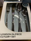 Russell Hobbs 24 piece cutlery set. This item carries VAT.