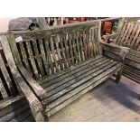 Slatted teak garden bench. This item carries VAT.