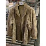 Light brown short fur coat