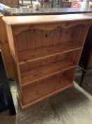 Pine open bookcase