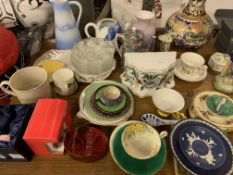 Mixed collection of china and glass ware