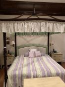 Large mahogany framed four poster bed