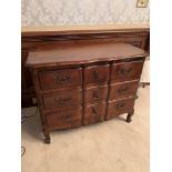 Hardwood French style chest of three drawers