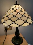 Decorative black metal table lamp