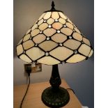 Decorative black metal table lamp