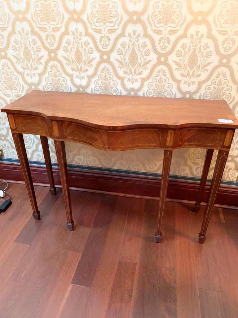 Pair of Georgian style inlaid console tables - Image 5 of 5
