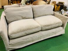 Large 3 seat "Otto" sofa upholstered in mink smart velvet (100% polyester) by Sofa.com