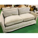 Large 3 seat "Otto" sofa upholstered in mink smart velvet (100% polyester) by Sofa.com