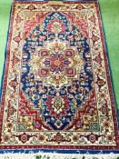 Blue ground signed Bessarabian rug