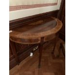 Inlaid Georgian style demi-lune table