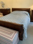 Mahogany Empire-style double bed frame