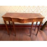 Pair of Georgian style inlaid console tables